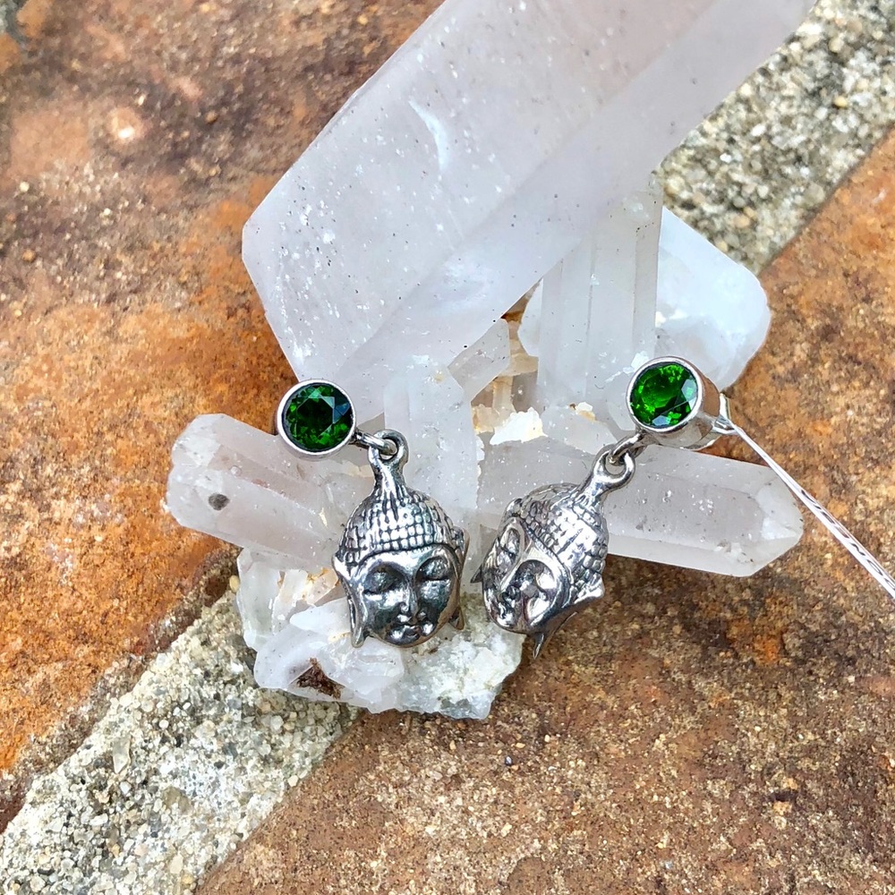 GENUINE RUSSIAN DIOPSIDE EARRINGS